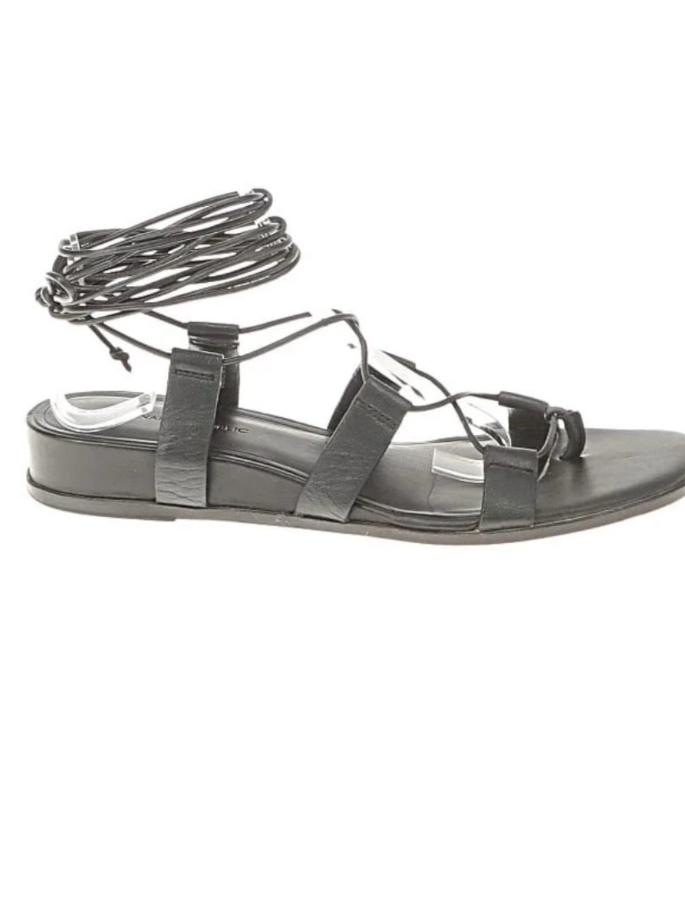 Banana Republic Black Leather Lace-Up Gladiator Sandals